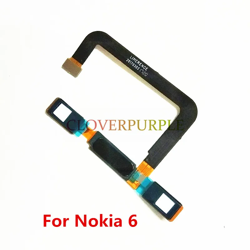 

1x Home Button Fingerprint Sensor Button Flex Cable Ribbon For Nokia 6