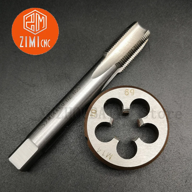 M14 * 1.75/M14*1.5/M14*1.25/M14*1.0/M14*0.75/M14 * 0.5mm okrągła die standardowa maszyna dotknij gwintowanie zestaw do cięcia zestaw narzędzi ręcznych