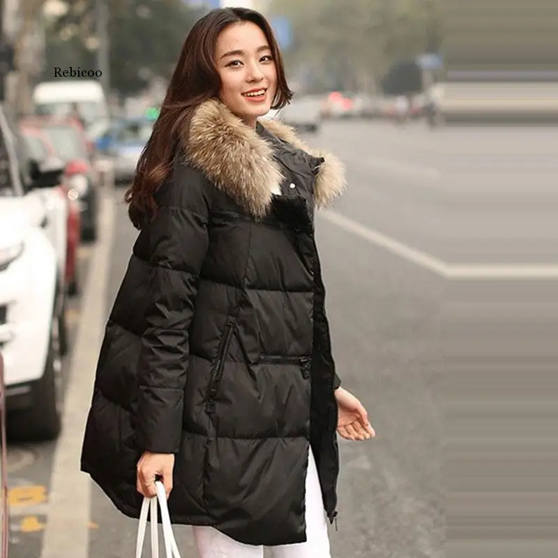 Coat Jacket Hooded Winter Jacket Women Parkas New Women\'s Loose Jacket Fur Collar Outerwear Female 5Xl