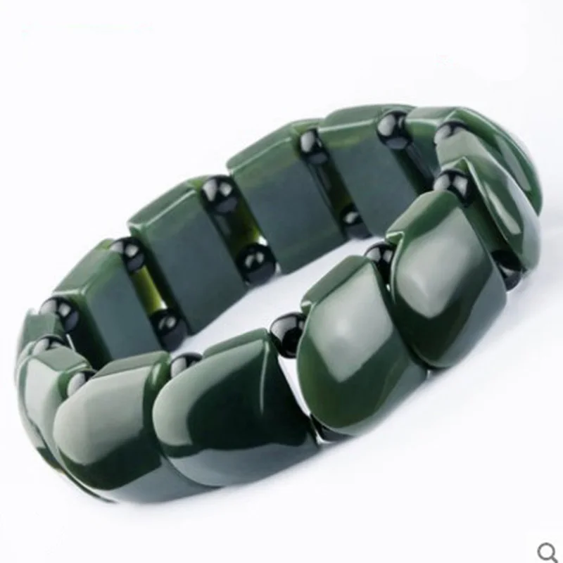 Jade Bracelet Natural Hetian Qingyu lucky Bracelet Jewelry Men's Fine Jewelry Hetian Qingyu Safe transshipment Bracelet