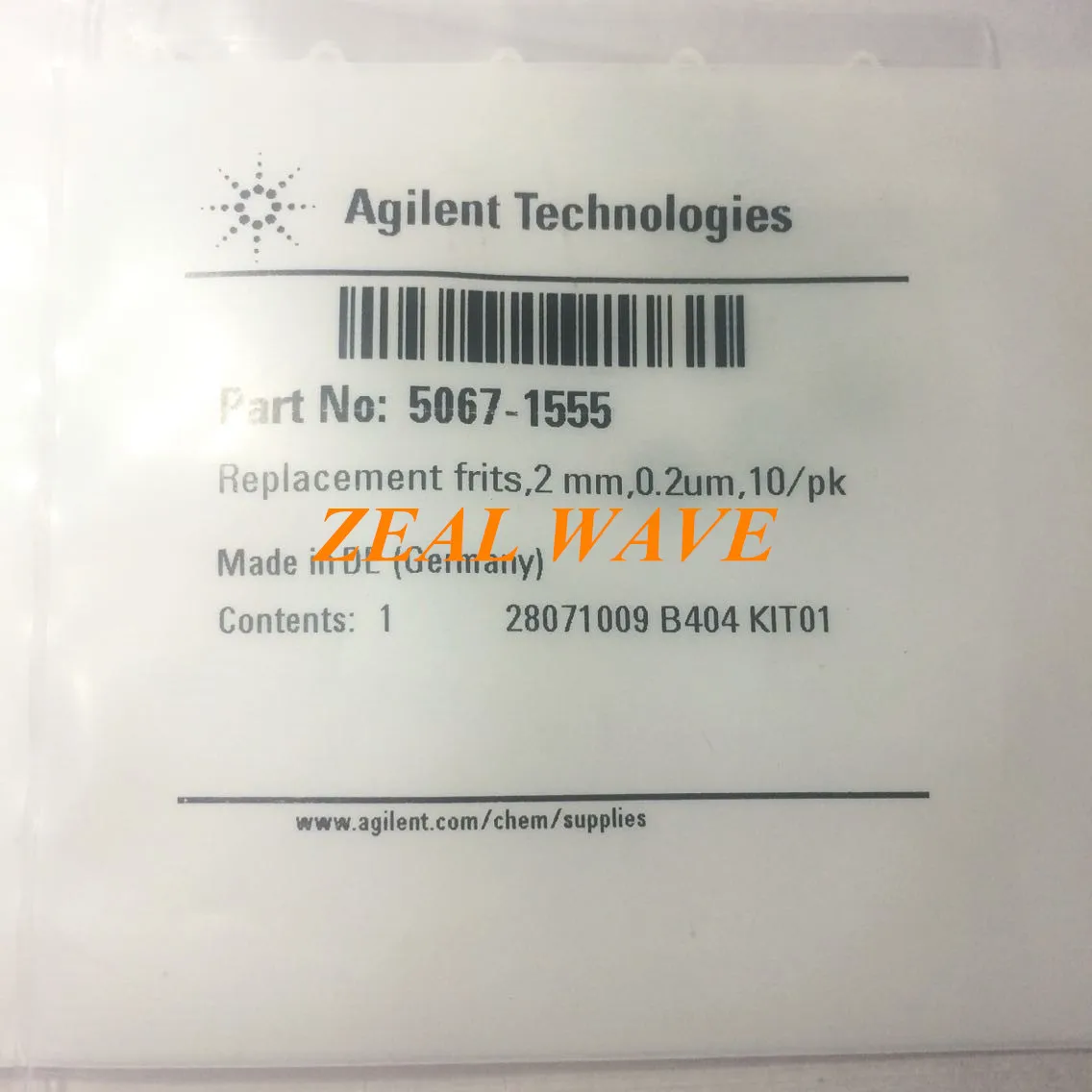 5067-1555 Replacement Frits  2 mm 0.2um  10pk Agilent Replacement Filter