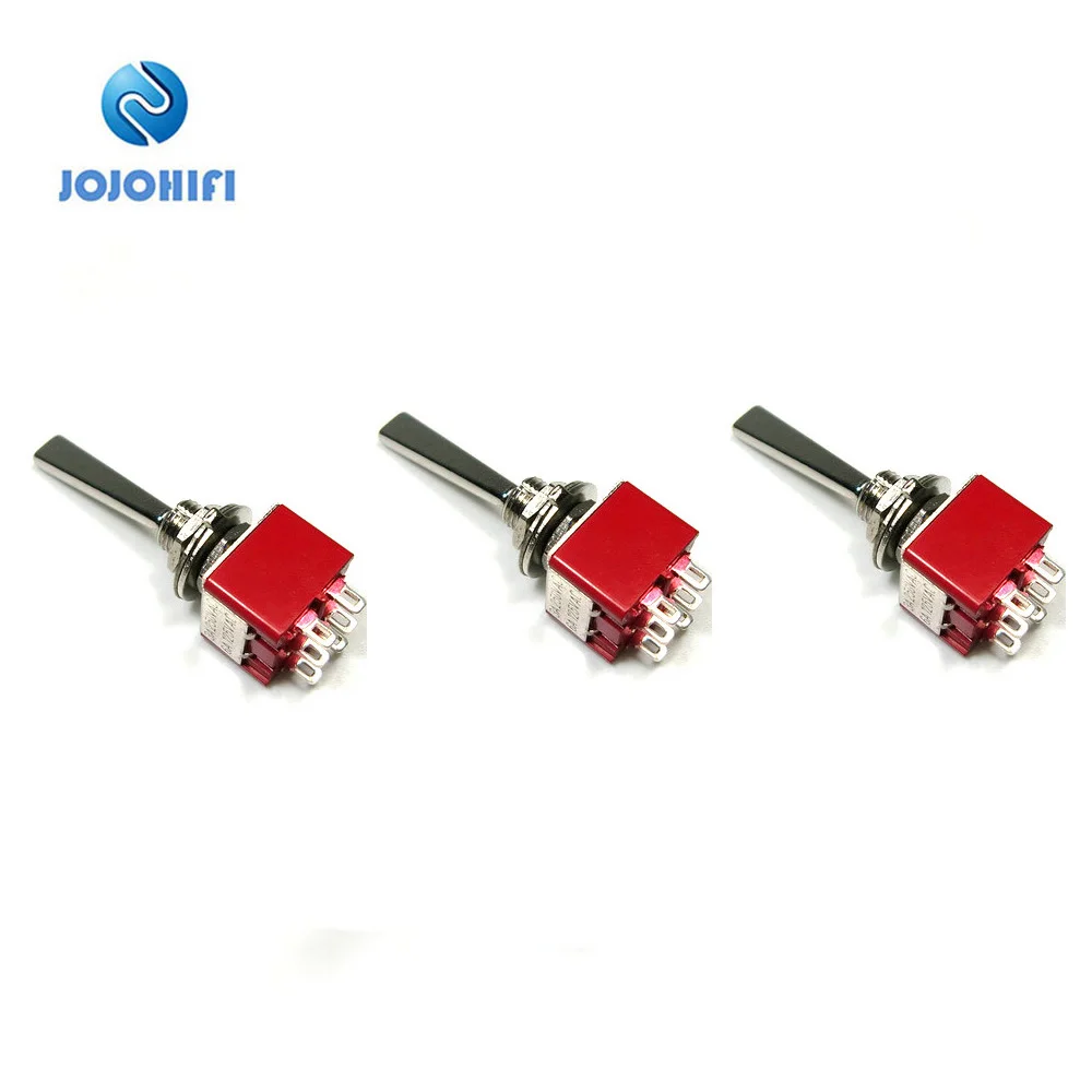 3pcs Toggle Switch T-80 Long Flat Handle Power Toggle Switch DAC Preamp Amplifier Signal Switching