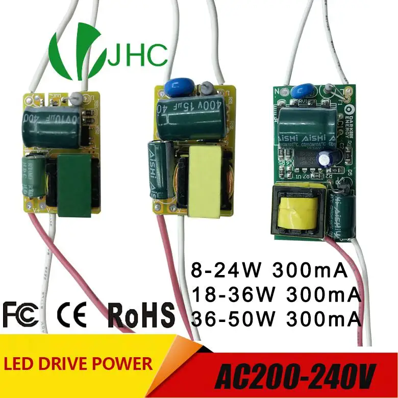 8-24W Input voltage:AC200-240V Output voltage24-75V Output current:280-300mA size:32*20*13mm  18-36W Input voltage:AC200