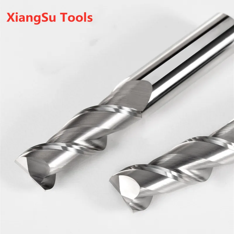 D5-D6-D8mm 2 المزامير CNC الطحن القاطع Hrc55 Endmill كربيد Cnc ماتشينج الطحن للألومنيوم استخدام