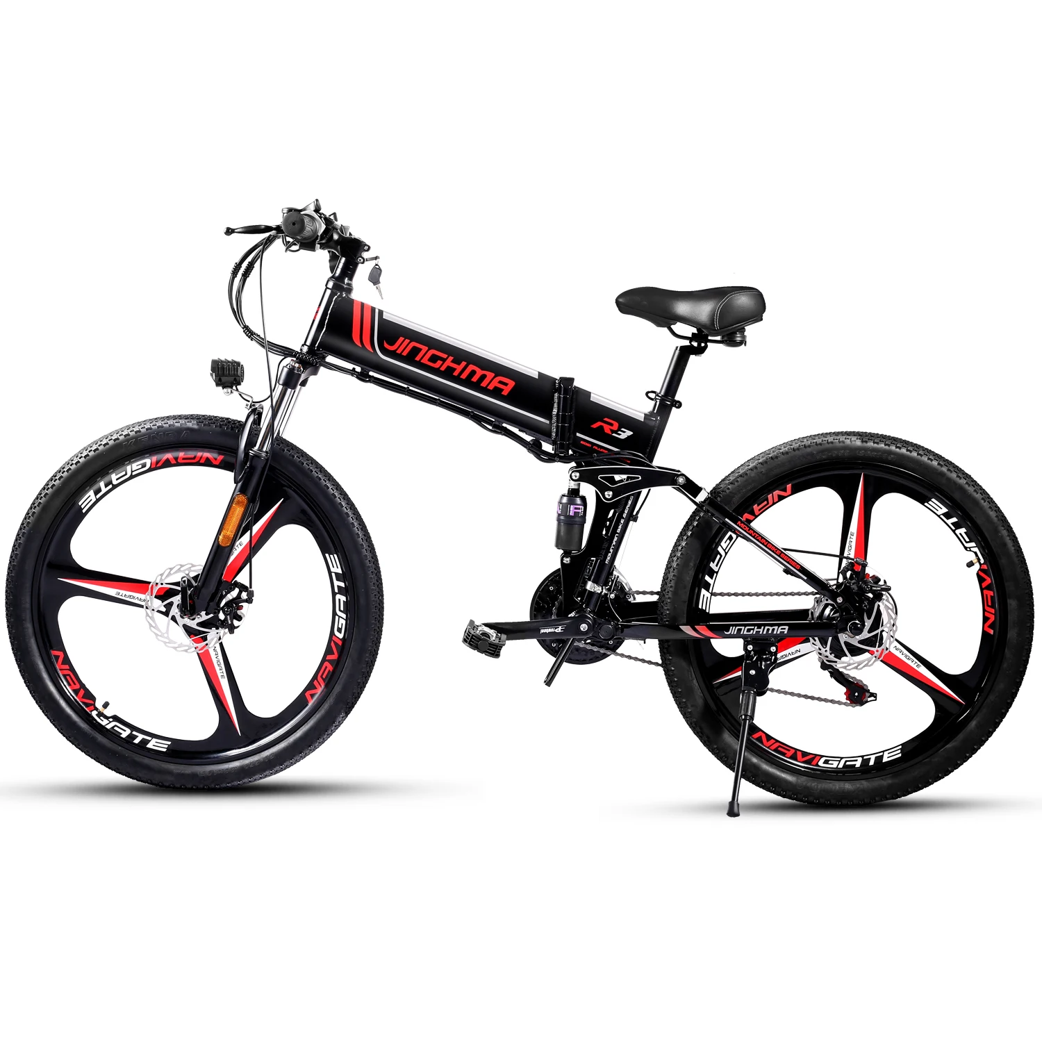 

R3 26 Inch Foldable E-bike 350w/500W 48V 10.4AH LCD Display Folding Beach Travel Electric Bike High Quality Commuter Bicycle New