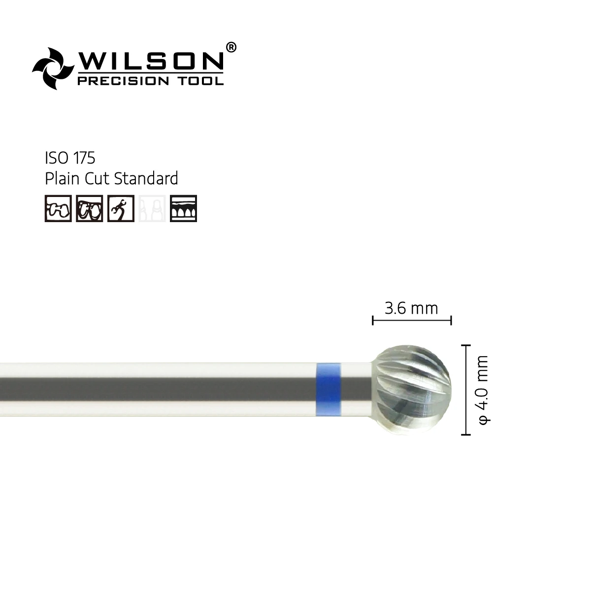 WilsonDental Burs 5000903 Pieza De Baja Velocidad Tools Tungsten Carbide Dental  for Trimming Plaster/Acrylic/Metal