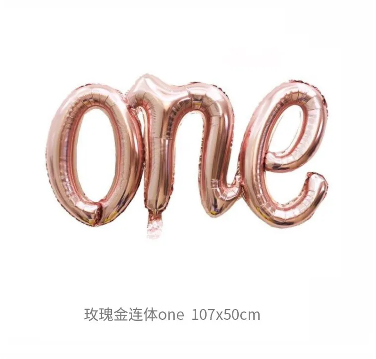 One Boy Girl Hello Baby Letter Foil Balloons baby shower balloons birthday party decorations kids Rose Gold Gender Reveal Ballon