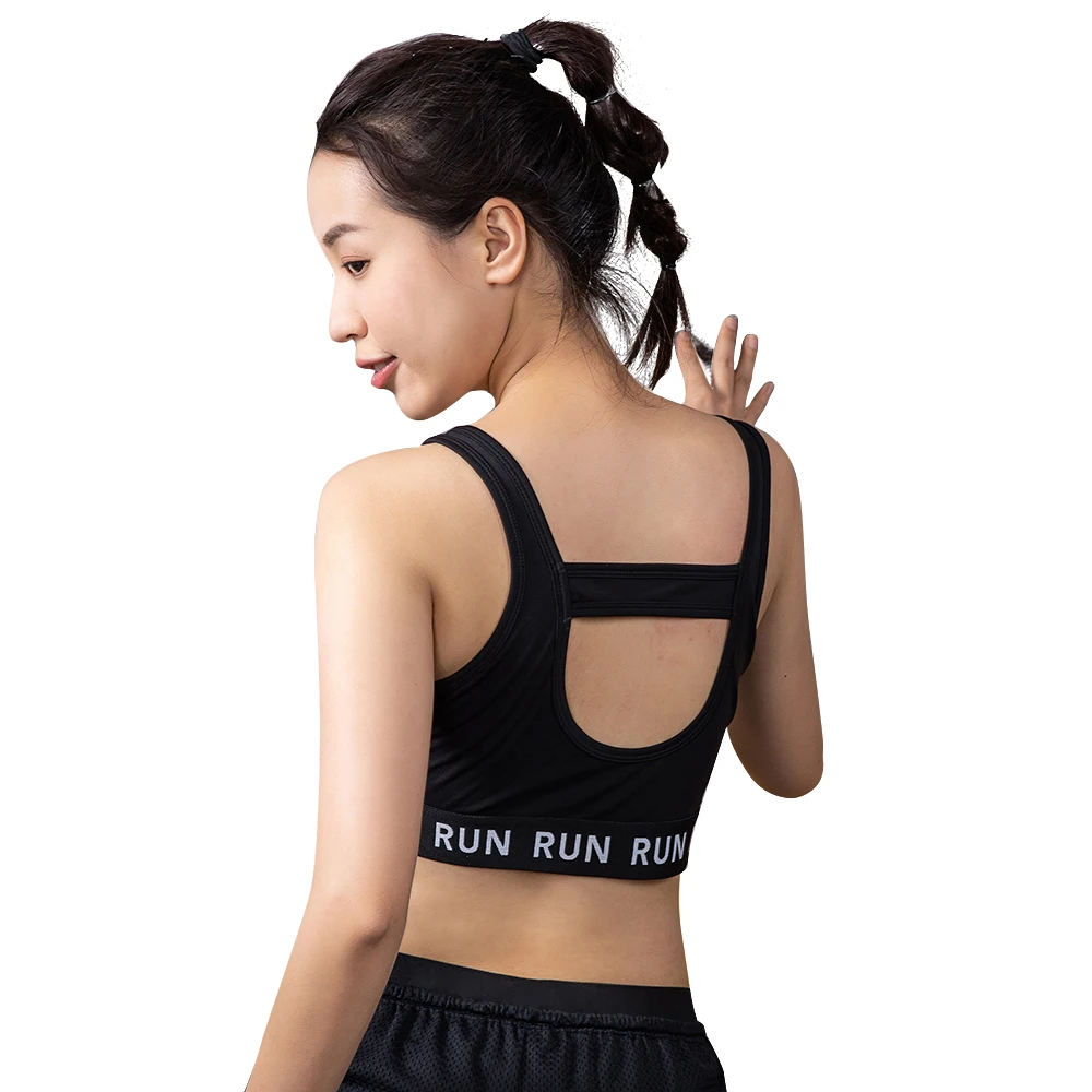 

LUKITAS Fitness Women Yoga Bra Sports Bra Gym Running Tank Top Letter Polyester Yoga Bra Sport Underwear Workout Bra Outdoor Top