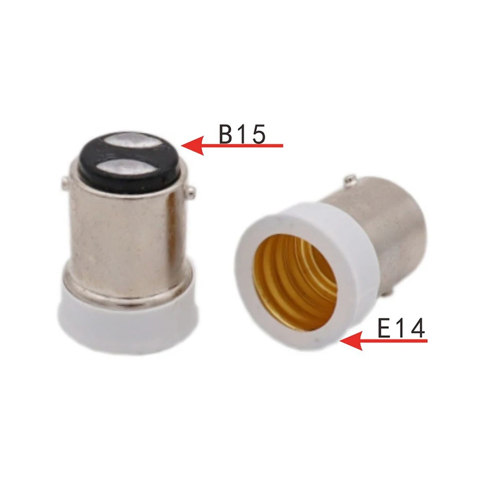 8 Pcs/Lot B15 To E14 Lamp Holder Converter Screw lamp Base BA15D Bayonet White Black B15-E14 Lamp Socket For Halogen Lamp LED