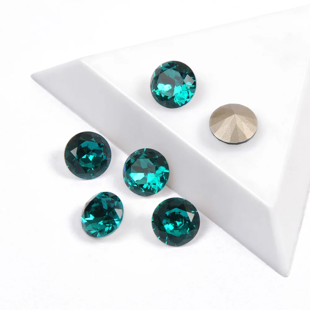 YANRUO 1357 Super Glitter Blue Zircon Color Rhinestones Popular Brilliant Cut Shape Glass For Charms 3D Nails Art Decorations