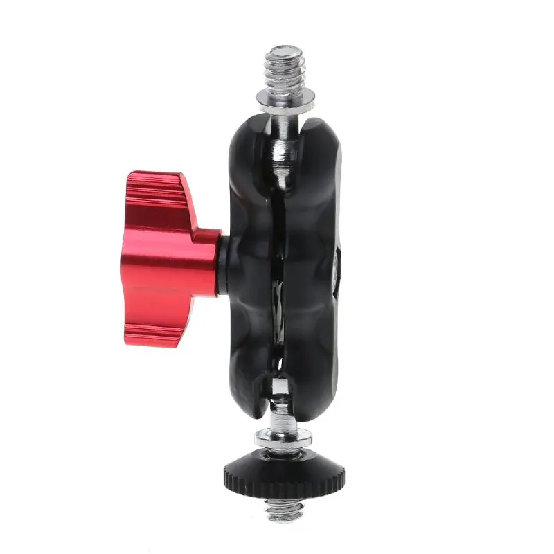 Double Ball Head Shoe Mount Adapter Magic Arm 1/4\