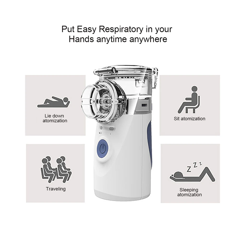 Health Care Mini Handheld portable Inhale Nebulizer silent Ultrasonic inalador nebulizador Children Adult Rechargeable Automizer