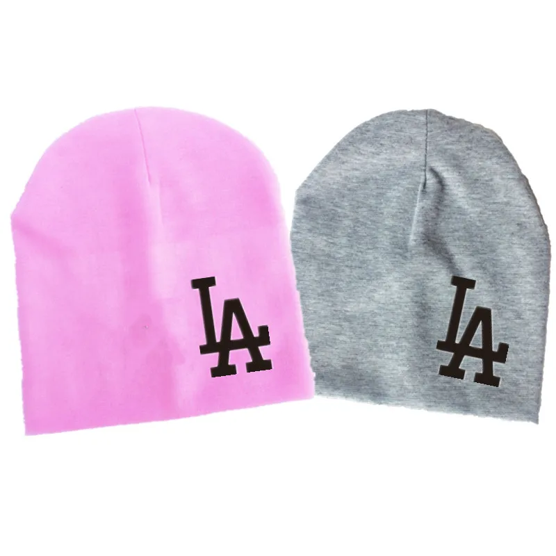 

baby cap letter LA children's Autumn Baby girl Hat Boy Cap Kids cotton Beanie bonnet Children for boy toddler hat