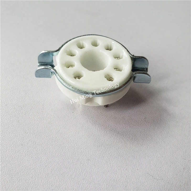 Ceramic tube socket big 9 pin tube socket GZC9-2 GZC9-2-G silver foot for EL504 PL504 EL519 PL519 6p12p