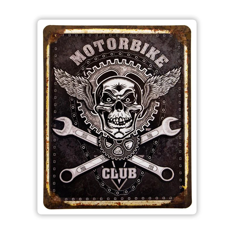 

32857 # Motorbike Club 13 Cm/17 Cm Self-adhesive Decal Car Sticker Waterproof Auto Decors on Bumper Rear Window Laptop