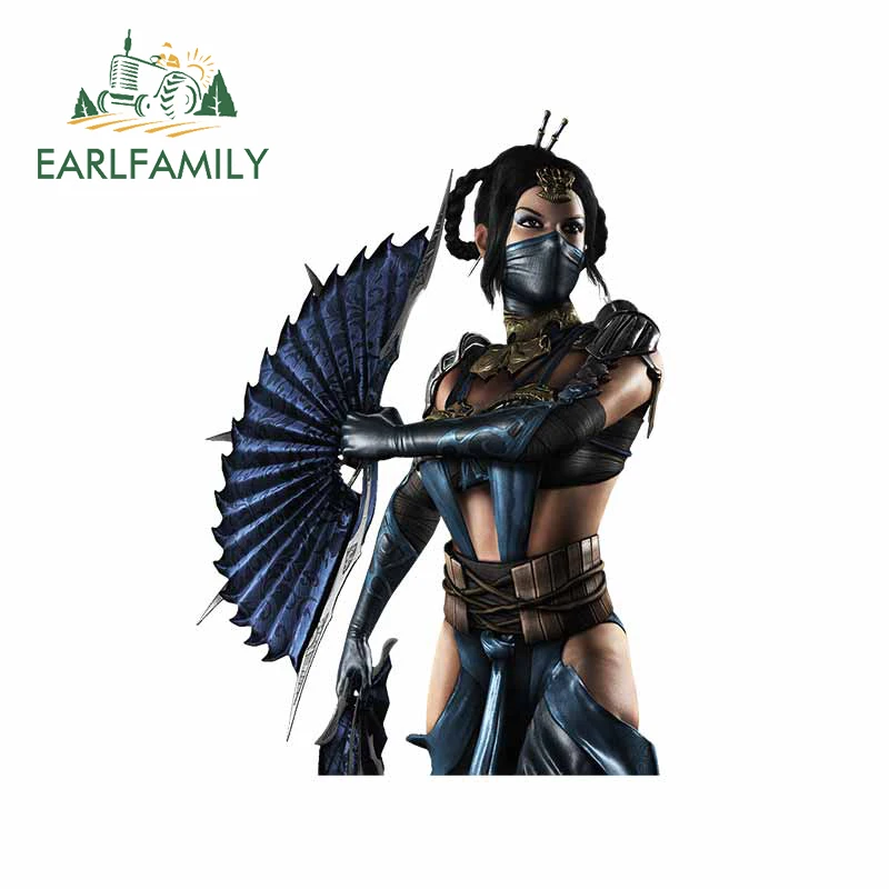 EARLFAMILY 13cm x 9.3cm for Arcade Mortal Combat KITANA Car Stickers Cartoon Motorcycle Decal Refrigerator Windows Car Styling