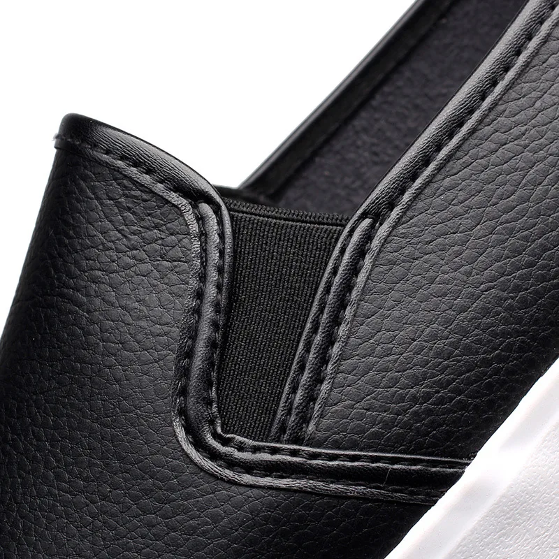 New PU Leather Men\'s Korean Casual Shoes Slip-on Shoes Driving Leisure Shoes Sneakers Men Tenis Masculino