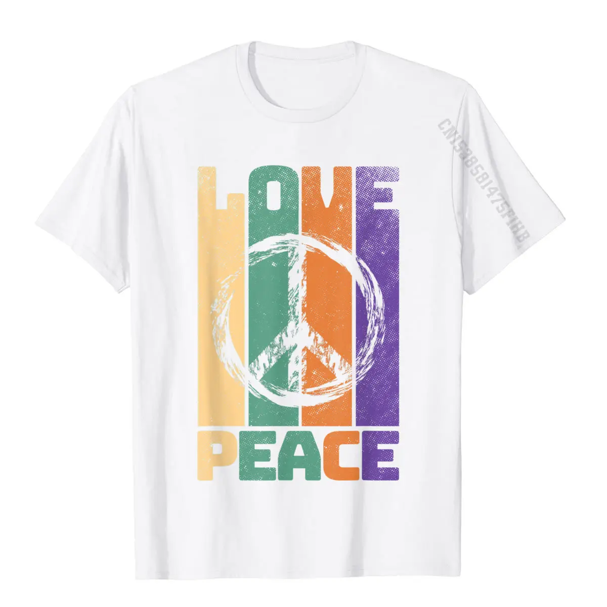 LOVE PEACE FREEDOM 60s 70s Tie Dye Vintage Hippie Costume T-Shirt Design T Shirt Tops Tees For Men Cotton Casual Top T-Shirts