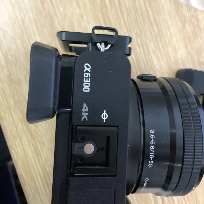 For Sony A6100 A6300 A6400 Quick Release Plate Hot Shoe Porous L Bracket Hand Grip