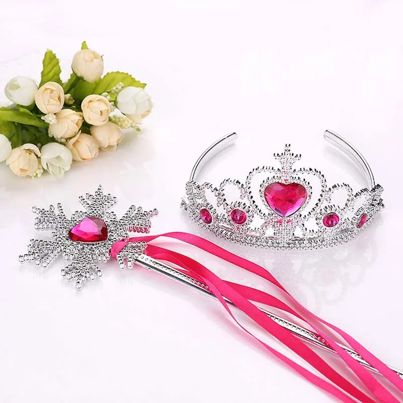 New Girls Princess Crown Hair Accessories Bridal Crown Crystal Diamond Tiara Hoop Headband Hair Bands For Kids Party Hairbands