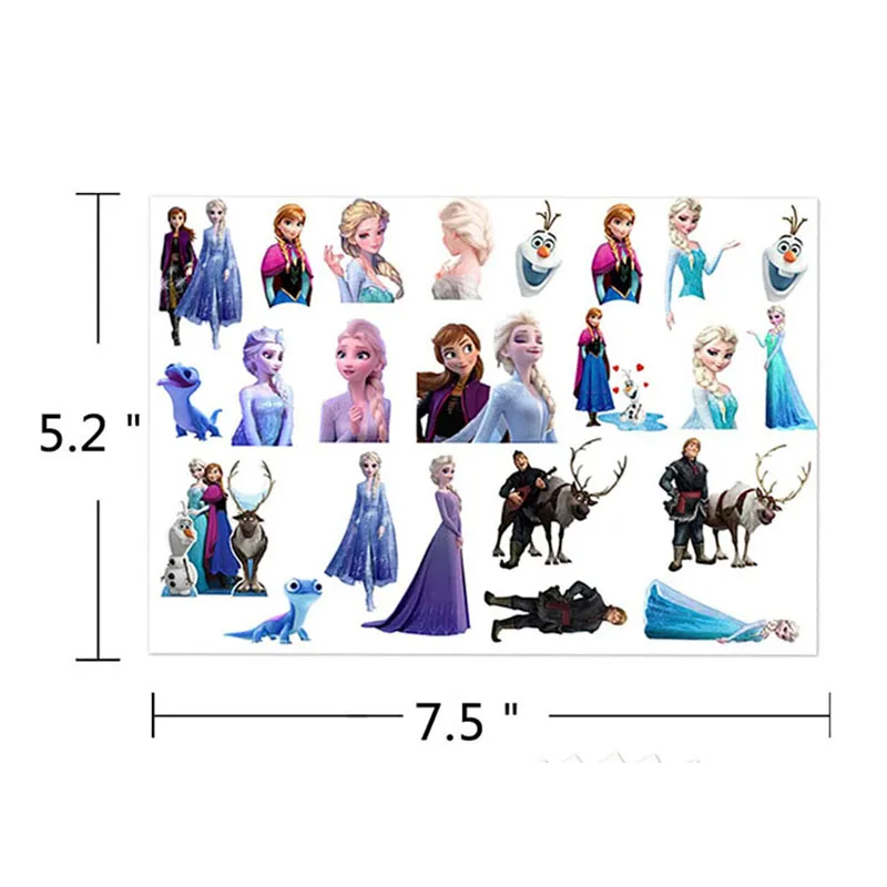 Disney Frozen Tattoo Stickers Child Temporary Fake Tattoos Paste on Children\'s Face Arm Leg Cartoon Anime Elsa Kids Toys Sticker