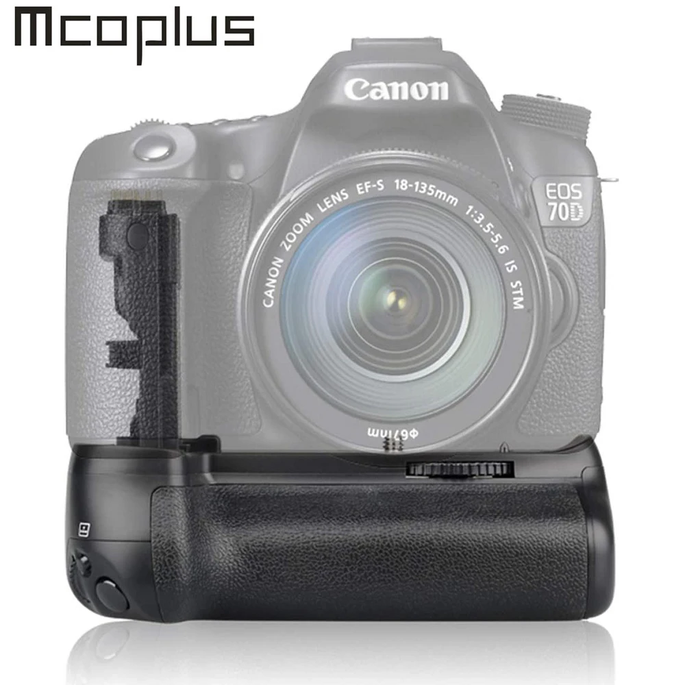 Mcoplus BG-70D Vertical Battery Grip Holder for Canon EOS 70D 80D 90D DSLR Camera Replacement as BG-E14