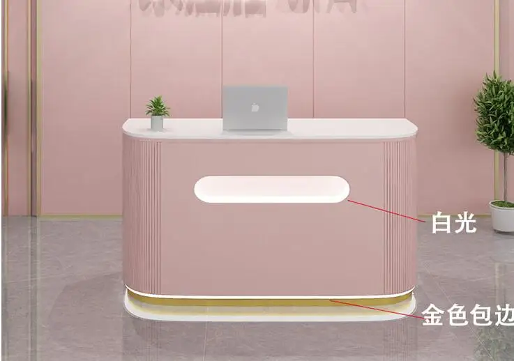 Beauty salon solid wood reception desk cash register small simple modern shop bar counter bar table commercial