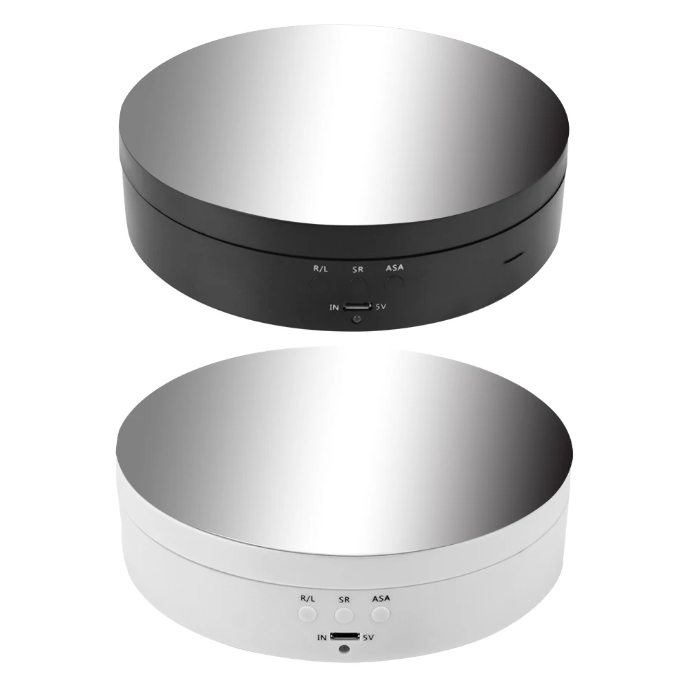Stand specchio a batteria portagioie 3 velocità 360 gradi giradischi elettrico Display rotante