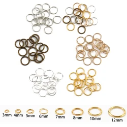 200pcs/lot 3mm-12mm Metal Jump Rings Jewelry Findings Open Loop Split Rings Supplies for Jewelry Making Handmade DIY Accessories