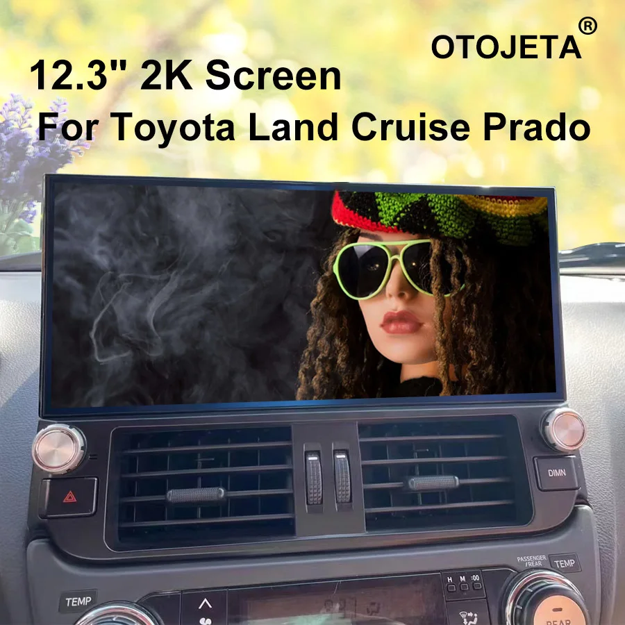 12.3inch 1920*720 Screen Android 13 Car Radio For Toyota Land Cruiser 150 Prado LC150 FJ150 2010 - 2013 Multimedia Video Player