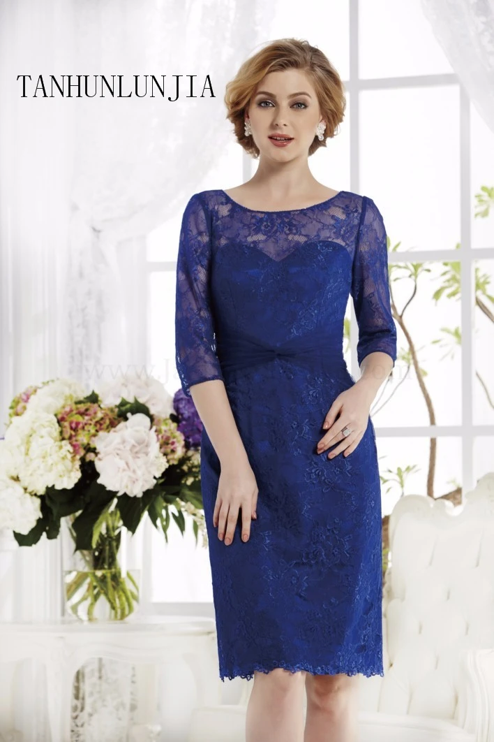 Customized Elegant Lace Half Sleeve Plus Size Formal Party Dress Mother of the Bride Dresses new arrivals robe de soiree