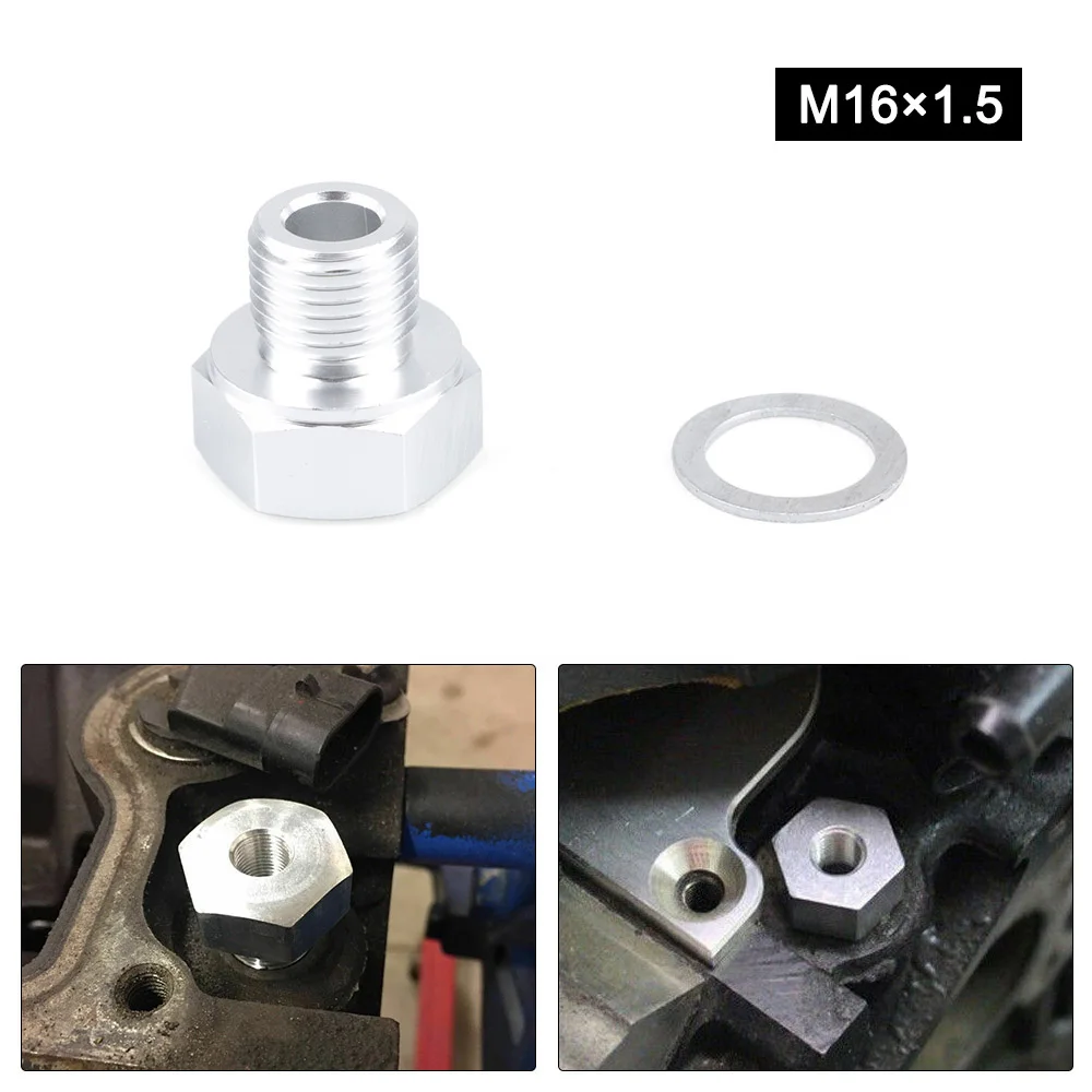 1PC 1/8 NPT Aluminum Oil Pressure Adapter Fitting Thickening style High Pressure LS Swap Gauge Sensor Adapter M16x1.5