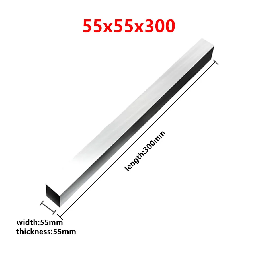 1Pc 55*300 55x300 White Steel Bar High Speed Steel CNC Lathe Turning Tool 55mmx55mmx300mm HSS Square Knife 300mm Rectangle Tools