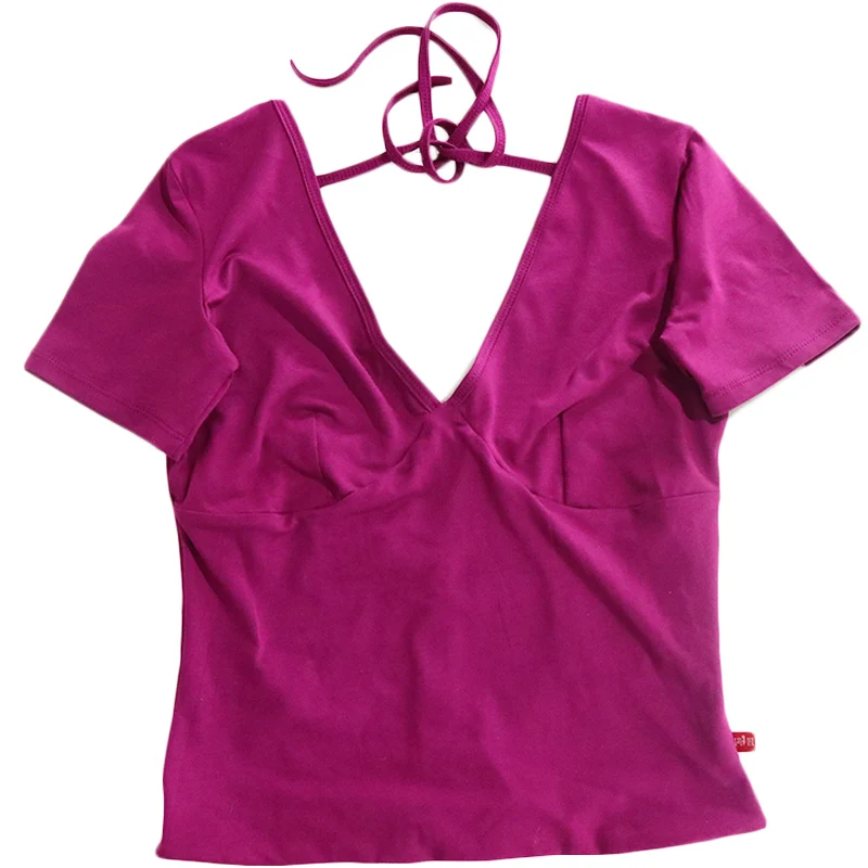 ATS 벨리댄스 의류 오리지널 브랜드 트레이닝 의류 여성용 스트레치 코튼 노출형 삼각형 탑 ELL102