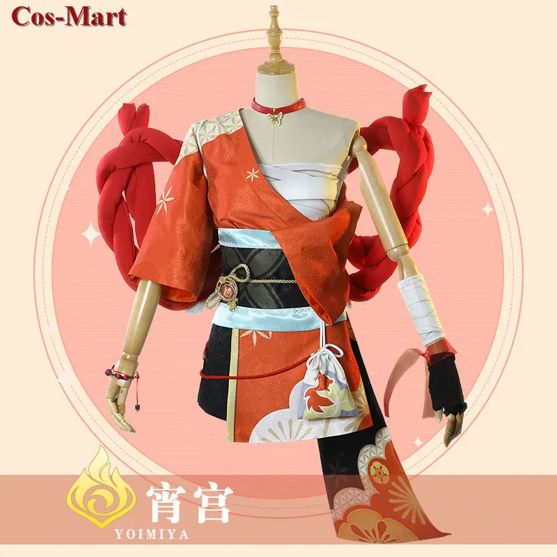 

【In Stock】Cos-Mart Game Genshin Impact Yoimiya Cosplay Costume Female Combat Uniform Activity Party Role Play Clothing XS-XXL