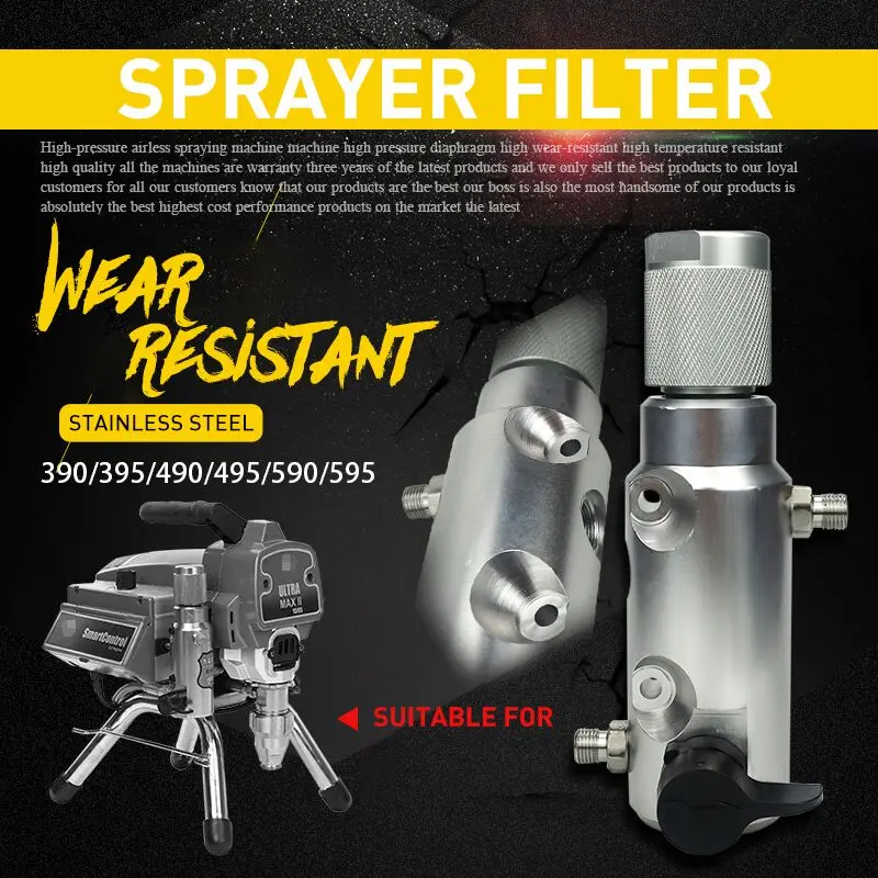 1PC Airless Sprayer Filter Return Valve Spray Gun Paint Filter Pump Paint Spraying Machine Accessories For Titan/Wagner 395/490