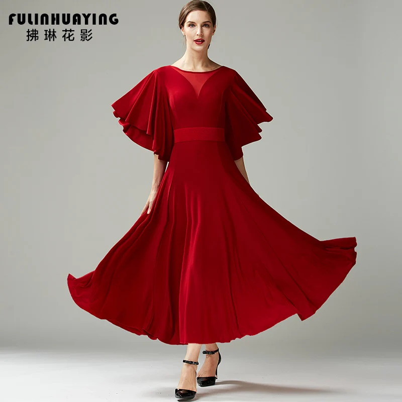 Newest Woman Ballroom Dance competition Dress dance ballroom waltz standard dance Dress women ballroom Dress Y0219