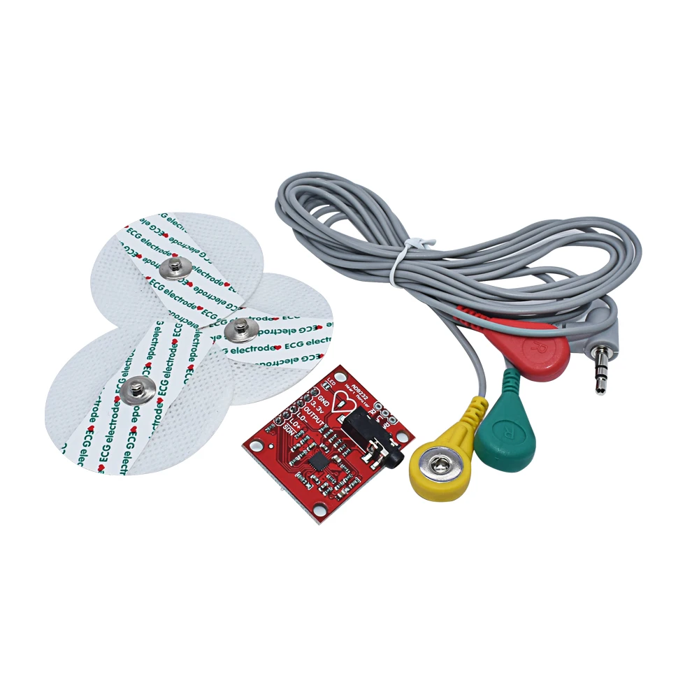 WAVGAT Ecg module AD8232 ecg measurement pulse heart ecg monitoring sensor module kit for Arduino UNO R3