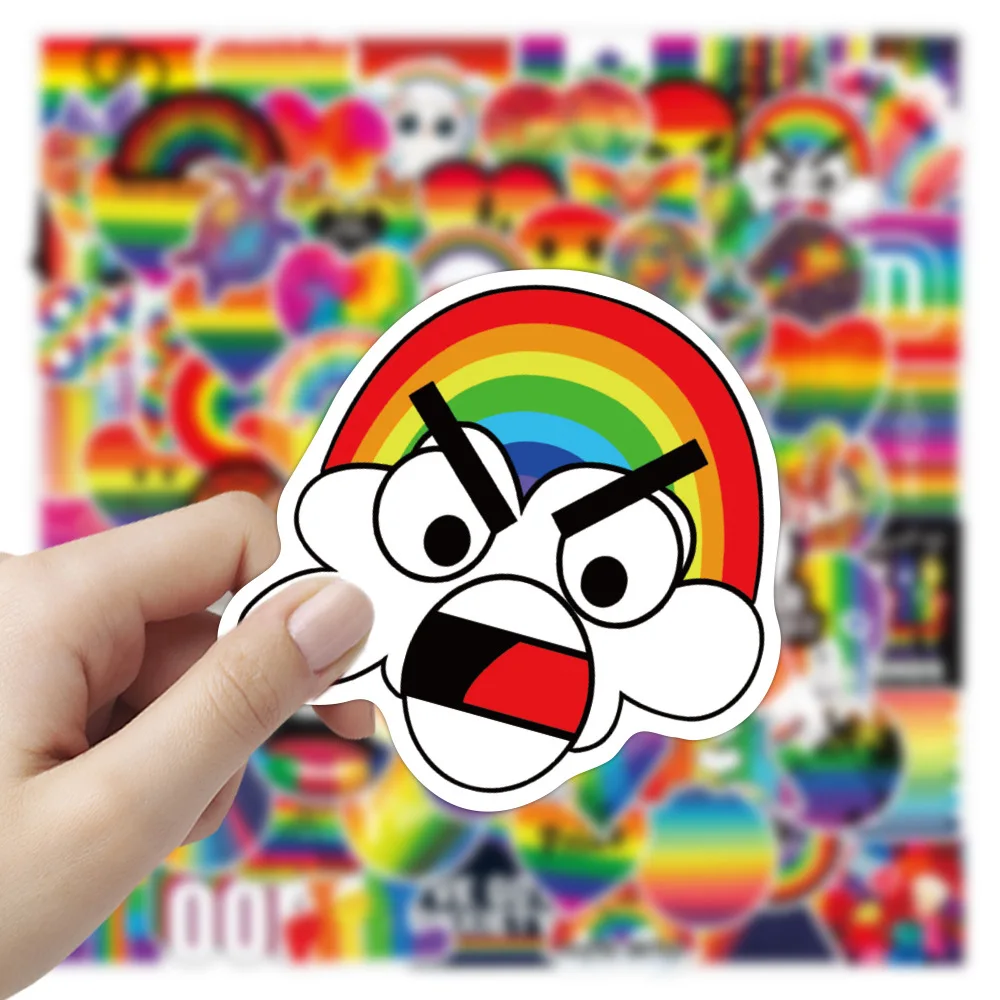 10/30/50/100pcs Gay Lesbian Rainbow Stickers Aesthetic Colorful Decals Toys DIY Laptop Phone Guitar Waterproof Graffiti Sticker