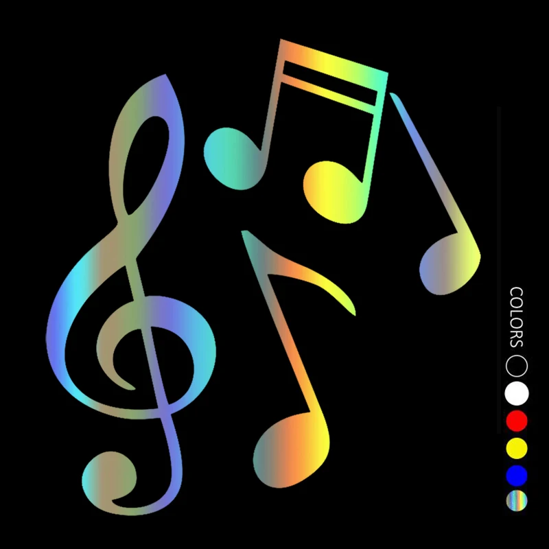 13.5x15 cm Vinyl Decal Treble Clef and Sheet Music Car Sticker Waterproof Auto Decors on Car Body Bumper Rear Window