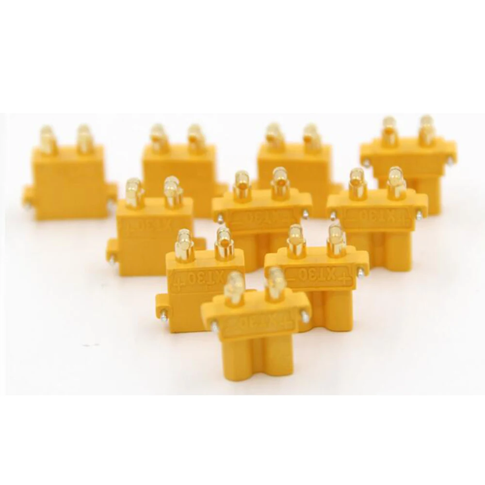 10 X Vergaren XT30PW Esc Motor Printplaat Plug Banaan Gouden XT30 Upgrade Haakse Connector Voor Rc Modus (5 Paar)