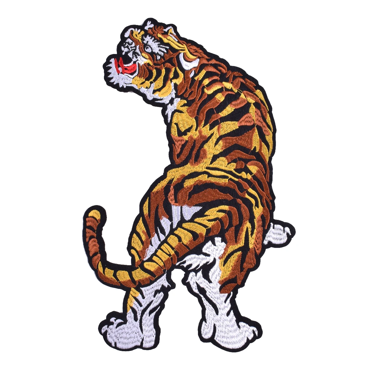 1Pc Tiger Animal Fabric Patch Embroidery Iron On Patches For Clothing DIY Decoration Clothes Stickers Applique Badges