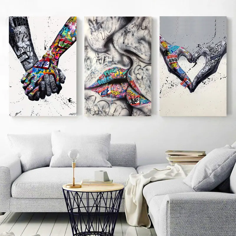 Wall Art Banksy Street Graffiti Collage Monkey Abstract Canvas Painting Posters And Prints Modern Living Room Home Decoration