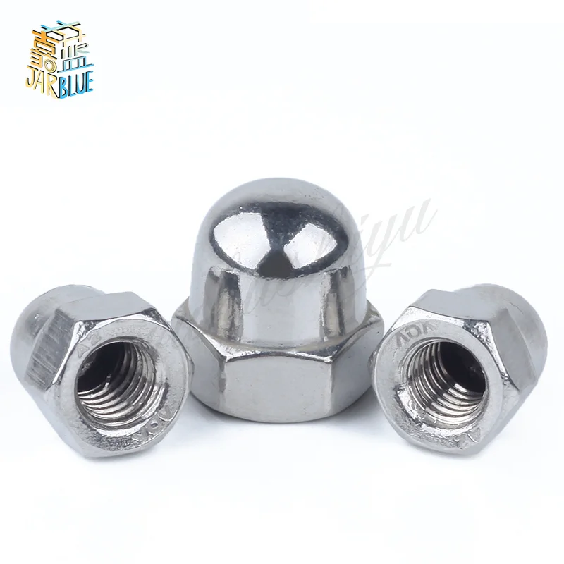 1-2pcs  M8 M10 M12 M14 M16 M18 M20 M24 （pitch=1/1.25/1.5/2mm）304 Stainless Steel Fine thread Nuts/Cap Nuts