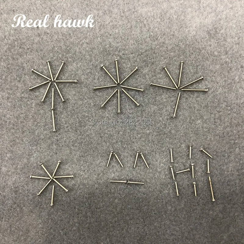 10pcs M2x10/M2x12/M2x14/M2x16/M2x18/M2x20mm Color Random Nickel-plated cross head disc head machine tooth screw RC parts