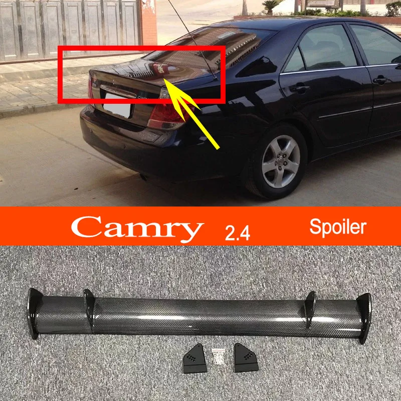 

Camry 2.4 2003-2005 Carbon Fiber / FRP GT-style Car-styling Sporty Rear Trunk Wing Spoiler for Toyota Camry 2.4 2003-2005 Sedan