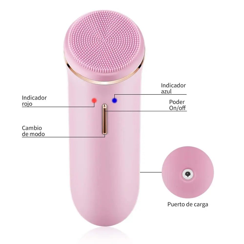 Sonic Facial Cleansing Brush Vibrating Face Scrubber 5 Speed Modes IPX7 Waterproof Rechargeable Deep Cleaning for All Skins Type