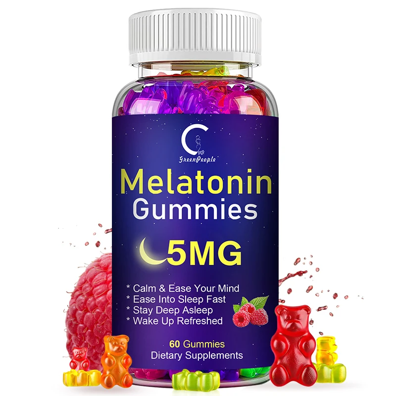 GPGP Greenpeople organic Melatonin Gummies  Anxiety-Stress Relief Help Sleep Help Deep Sleep Save Insomnia For Man and Woman