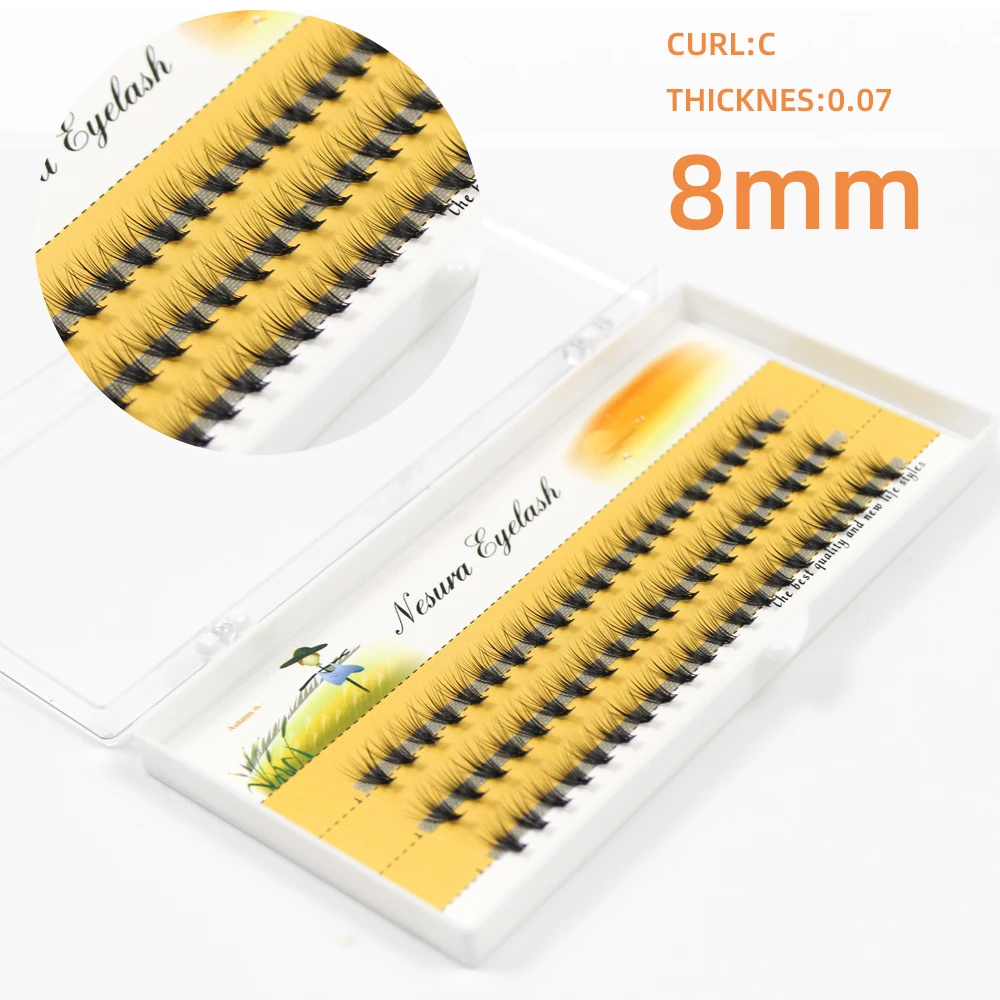 60 Bundles Nerz Wimpern Verlängerung Natürliche 3D Russische Volumen Faux Wimpern Individuelle 20D Cluster Wimpern Make-Up Zilien – Detail 6
