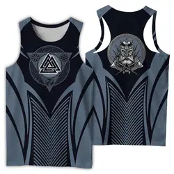 Mjolnir Odin Valknut Tattoo 3D Printed men shirt vest Harajuku Fashion Sleeveless T-shirt summer streetwear Unisex tank tops